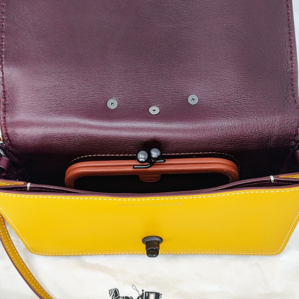 Custom Coach Dinky X NASA. One-of-a-Kind/ Upcycled. Yellow - Picture 12 of 16
